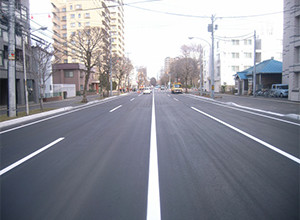 北3条線歩道バリアフリー工事（平成25年）